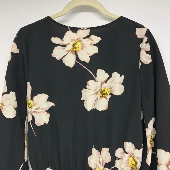 Lord & Taylor Design Lab Black & White Floral Lace trim Romper size S - Picture 12 of 16